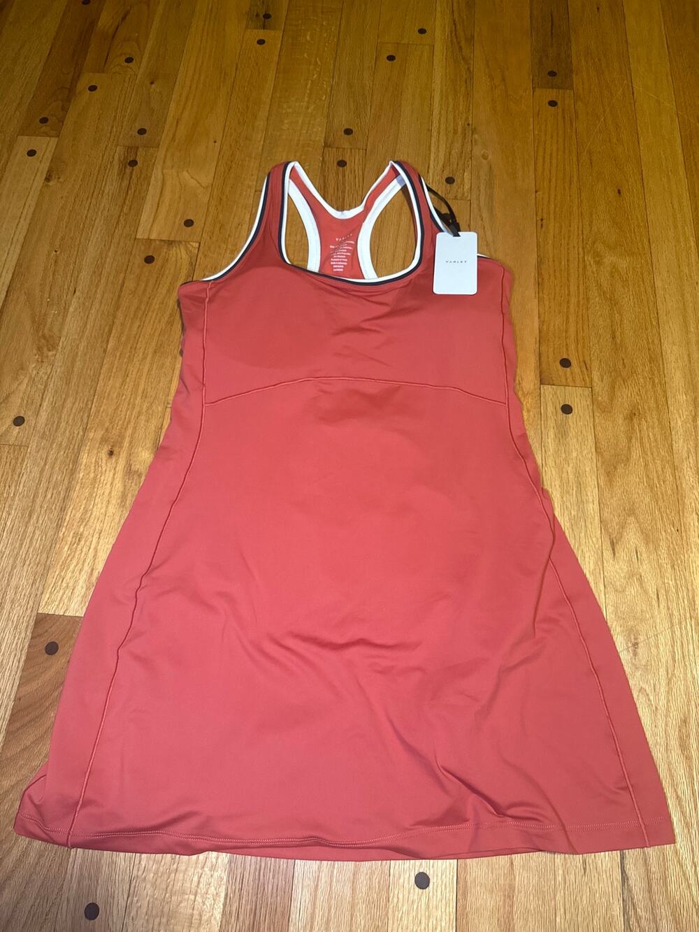 NEW Varley Ruan Court Dress 30 Women L Baked Apple Tennis Built In Shorts